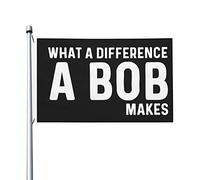Che differenza che un Bob fa bandiera per la stanza dei ragazzi Bandiera estetica bifacciale Banner da esterno per giardino 9,1 x 1,5 m, Che differenza che un Bob fa arazzo per dormitorio