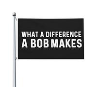 Che differenza, un Bob fa la bandiera per la stanza Ragazzi, doppia faccia, bandiera unica da parete per portico 9,1 x 1,5 m, Che differenza, un Bob fa l'arazzo per l'ufficio