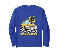 Che Dio TASSISTA! Maglia a Manica, Unisex per Adulti, Blu Reale, S