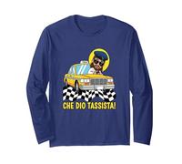 Che Dio TASSISTA! Maglia a Manica, Unisex per Adulti, Navy, XL