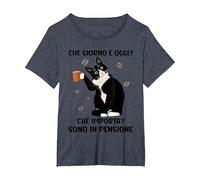 Che Giorno è Oggi Che Importa Sono in Pensione Maglietta, Donna Plus-Size, Pervinca, 2X