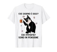 Che Giorno è Oggi Che Importa Sono in Pensione Maglietta, Uomo, Bianco, 6XL