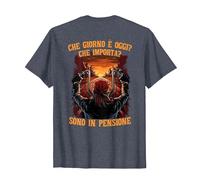 Che Giorno è Oggi Che Importa Sono in Pensione Motociclista Maglietta, Uomo, Pervinca, 4XL