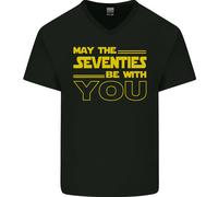 Che Gli Anni 70 Siano Con Te T-Shirt In Cotone V-Neck Uomo