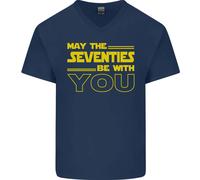 Che Gli Anni 70 Siano Con Te T-Shirt In Cotone V-Neck Uomo