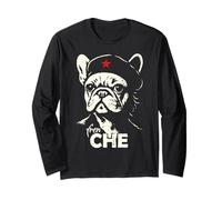 Che Guevara Camicia Cuba Bulldog Francese Amante Divertente Maglia a Manica