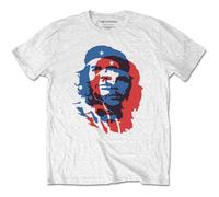 Che Guevara - Che Guevara T Shirt Blu And Rosso Portrait Cuban Revolution Ufficiale Uomo Size XL