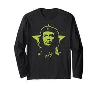Che Guevara Maglietta Stella Ribelle Cuba Verde Cubana Maglia a Manica