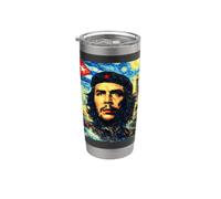 Che Guevara Ritratto Iconico Van Gogh Bandiera Cuba Bicchiere termico in acciaio inox doppia parete