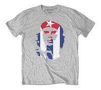 Che Guevara - T-Shirt # Xxl Unisex Grey # Star And Stripes