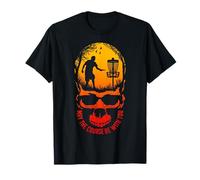 Che Il Campo Sia con Te! Giocatore di Disc Golf Skull Sunset Maglietta