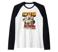 Che la fortuna sia con te - Maneki-Neko Monster Cat Attack Maglia con Maniche Raglan