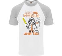 Che La Forza Sia Con Te Maglietta Divertente Per Uomini S/S Baseball Shih Tzu