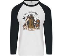 Che La Norse Sia Con Te Divertente Maglietta Baseball L/S Uomo