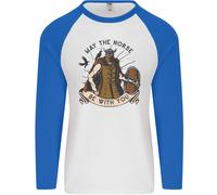 Che La Norse Sia Con Te Divertente Maglietta Baseball L/S Uomo