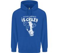 Che Mangia Animali È Crazy Vegetariano per Vegani Bambini Felpa con Cappuccio