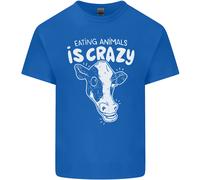 Che Mangia Animali È Crazy Vegetariano per Vegani Uomo Cotone T-Shirt