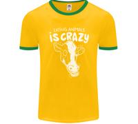 Che Mangia Animali È Crazy Vegetariano per Vegani Uomo Ringer Fotl
