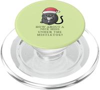 Che ne dici di un bel sibilo sotto il gatto di vischio Natale PopSockets PopGrip per MagSafe