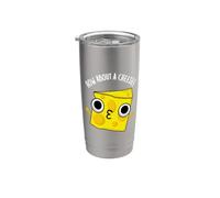 Che ne dici di un gioco di parole di cibo divertente al formaggio Bicchiere termico in acciaio inox doppia parete