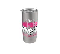 Che Numero Siamo Su Divertente Bunco Gioco Night Babe Dadi Donne Bicchiere termico in acciaio inox doppia parete