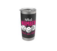 Che Numero Siamo Su Divertente Bunco Gioco Night Babe Dadi Donne Bicchiere termico in acciaio inox doppia parete