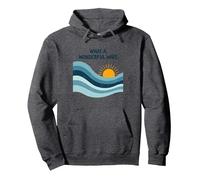 Che Onda Meravigliosa: Tramonto oceanico retrò Felpa con Cappuccio, Unisex per Adulti, Grigio Scuro, L