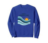 Che Onda Meravigliosa: Tramonto oceanico retrò Felpa, Unisex per Adulti, Blu Reale, L