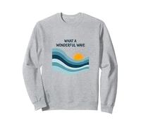 Che Onda Meravigliosa: Tramonto oceanico retrò Felpa, Unisex per Adulti, Grigio Melange, L