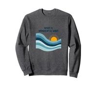 Che Onda Meravigliosa: Tramonto oceanico retrò Felpa, Unisex per Adulti, Grigio Scuro, M