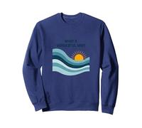 Che Onda Meravigliosa: Tramonto oceanico retrò Felpa, Unisex per Adulti, Navy, M