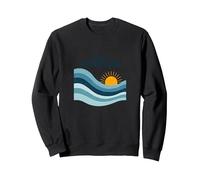 Che Onda Meravigliosa: Tramonto oceanico retrò Felpa, Unisex per Adulti, Nero, L