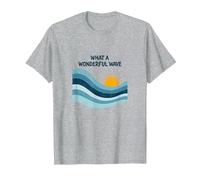 Che Onda Meravigliosa: Tramonto oceanico retrò Maglietta, Uomo, Grigio Melange, XXL