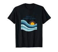 Che Onda Meravigliosa: Tramonto oceanico retrò Maglietta, Uomo, Nero, XL