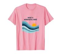Che Onda Meravigliosa: Tramonto oceanico retrò Maglietta, Uomo, Rosa, L