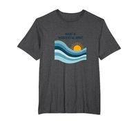 Che Onda Meravigliosa: Tramonto oceanico retrò Maglietta, Uomo Taglie Grandi, Grigio Scuro, 3X Tall