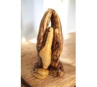 Che Prega Mani 15 CM di Legno D 'ol Ivo Scultura Figura Preghiera Armonia