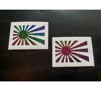 Che Sorge Sole Bandiere Arcobaleno Brillantini Scintille Camera Muro Arte Auto