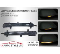 Che Spazza Scorre LED Porta Laterale Indicatore Specchietto Faro per Audi Q5 Q7