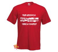 Che Succede IN Benidorm Cervo Notte Nubilato Festa Vacanza T Shirt Canottiera