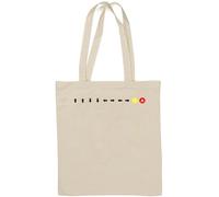 Cheat Code - Borsa tote in cotone naturale, colore: Bianco