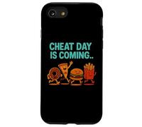 Cheat Day sta arrivando - Divertenti patatine fritte a forma di cartone animato Junk Food Custodia per iPhone SE (2020) / 7/8