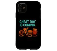 Cheat Day sta arrivando - Divertenti patatine fritte a forma di cartone animato Junk Food Custodia per iPhone 11