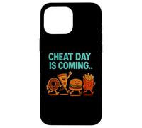 Cheat Day sta arrivando - Divertenti patatine fritte a forma di cartone animato Junk Food Custodia per iPhone 16 Pro Max
