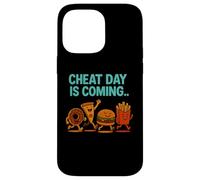 Cheat Day sta arrivando - Divertenti patatine fritte a forma di cartone animato Junk Food Custodia per iPhone 14 Pro Max