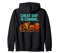 Cheat Day Sta arrivando - Divertenti Patatine Fritte a Forma di Cartone Animato Junk Food Felpa con Cappuccio