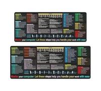 Cheat Sheet Desk Bad | Scorciatoie per mouse | Accessori per computer resistenti allo sporco da un desktop senza scorrimento per i programmatori Sparks Spread Spre