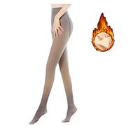 CheChury Collant Donna Pantaloni Caldi Termici Leggings Collant Foderati in Pile Leggings a Vita Alta Traslucido Fodera in Caldo Velluto Lunghi Invernali Calze Spesse Collant