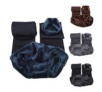 CheChury Collant Termici da Donna con Interno in Pile Leggings Felpati Lunghi Donna Sport Pantaloni Casual Caldi Elasticizzato Collant a Vita Alta Calzamaglia Autunno e Inverno,Marino,S