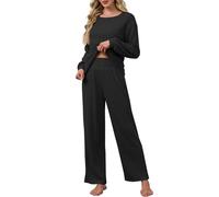 CheChury Completo Tuta Donna in Maglia Donna Maglia e Pantaloni Completo Sportiva Pantaloni Set di 2 Pezzi Maglioni Calda Maniche Lunghe Pigiama Abbigliamento Lounge Activewear Comodo Autunno